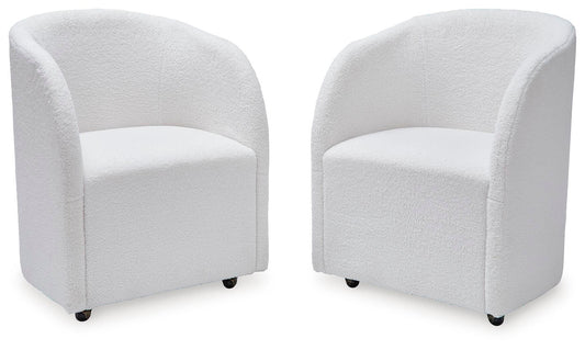Rowanbeck - Dining Upholstered Arm Chair (Set of 2) - Ivory