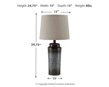 Norbert - Metal Table Lamp (Set of 2) - Gray