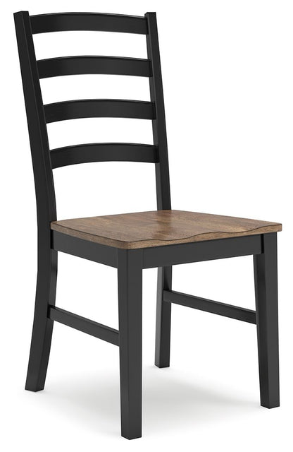 Wildenauer - Dining Room Side Chair (Set of 2) - Brown / Black