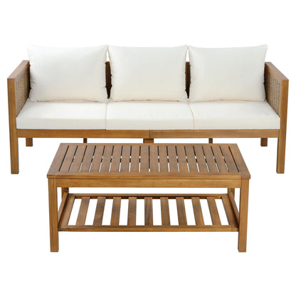 Patio Set Outdoor With Coffee Table And Cushions