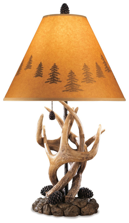 Derek - Poly Table Lamp (Set of 2) - Brown