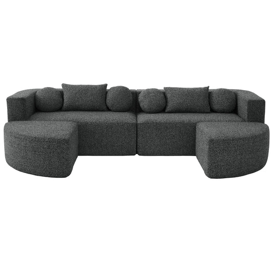 Boneless - Couch Modular Sectional Sofa With Deep Seating And Curved Design