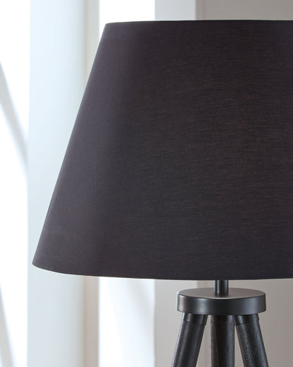 Orhan - Wood Floor Lamp - Black