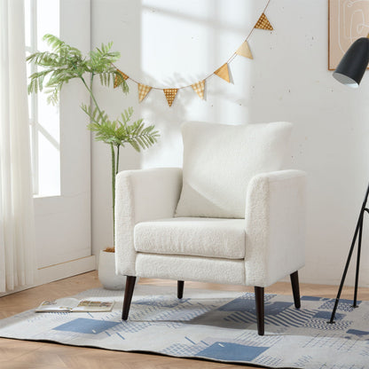 Modern Accent Upholstered Armchair With Pillow