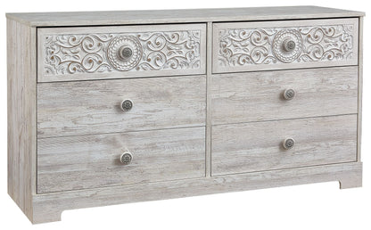 Paxberry - Six Drawer Dresser - Weatherworn - Whitewash