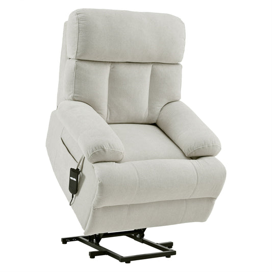 Oversized Power Lift Recliner Chai With Remote Control, Side Pocket, Spacious Seat