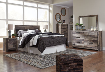 Derekson - Two Drawer Night Stand - Multi Gray