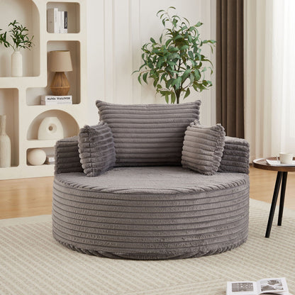 Modern Single Sofa With Backrest Pillow For Living Room