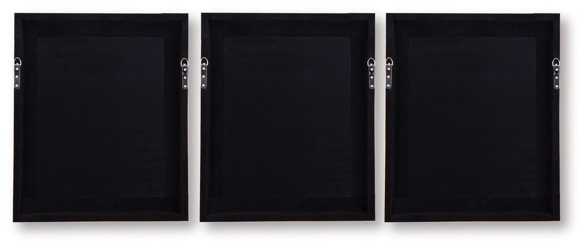 Hendridge - Wall Art Set (Set of 3) - Taupe / White