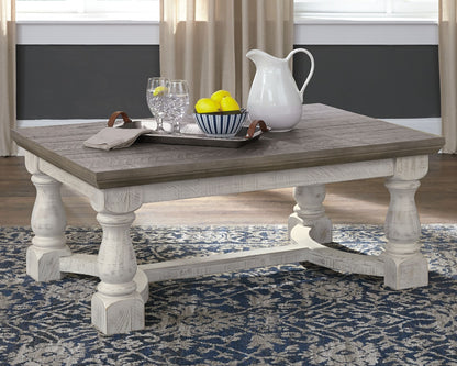 Havalance - Rectangular Cocktail Table - Gray / White