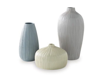 Eiderman - Vase Set (Set of 3) - Gray / Blue / Green
