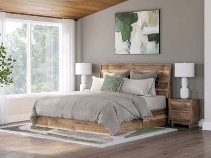 Chirason - Panel Bed With Storage