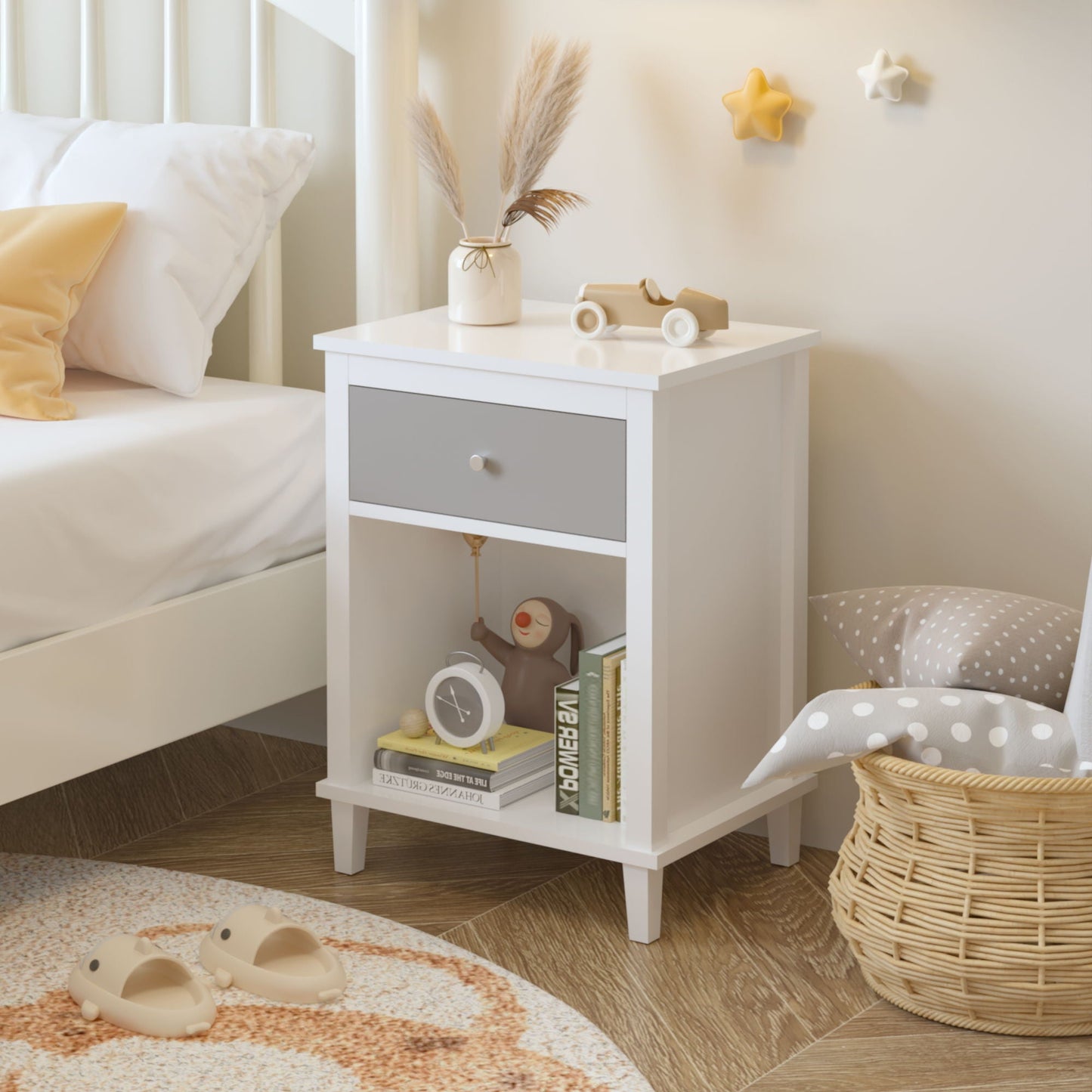 Nightstand With 1 Drawer 1 Shelf