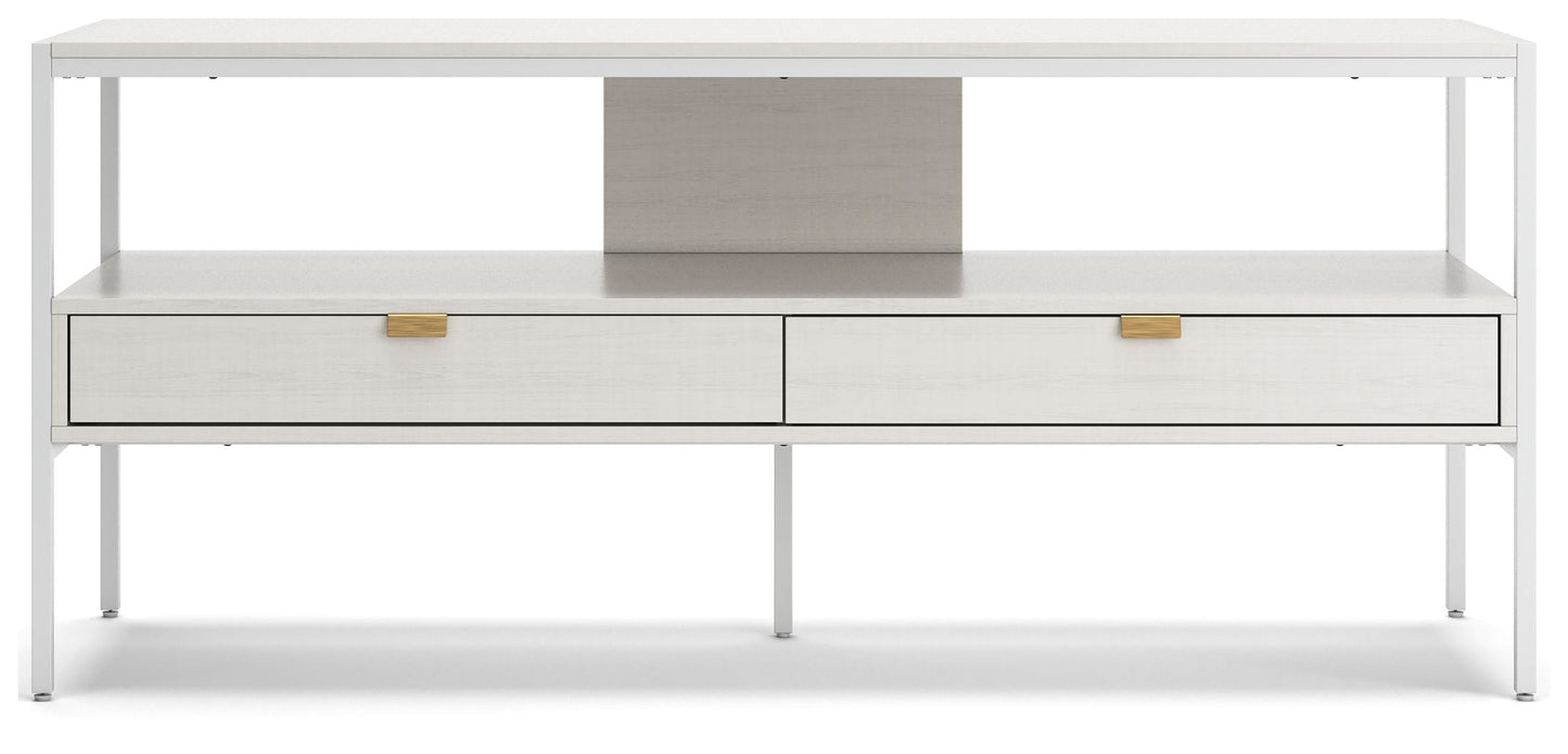 Deznee - Large TV Stand - White
