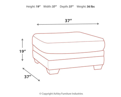 Tracling - Slate - Oversized Accent Ottoman