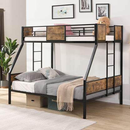 Modern Metal Bunk Bed With Dual Side Ladder And Metal Desig