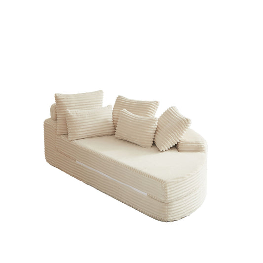 Semi Circular 2 In 1 Sofa Bed With Neck Pillow