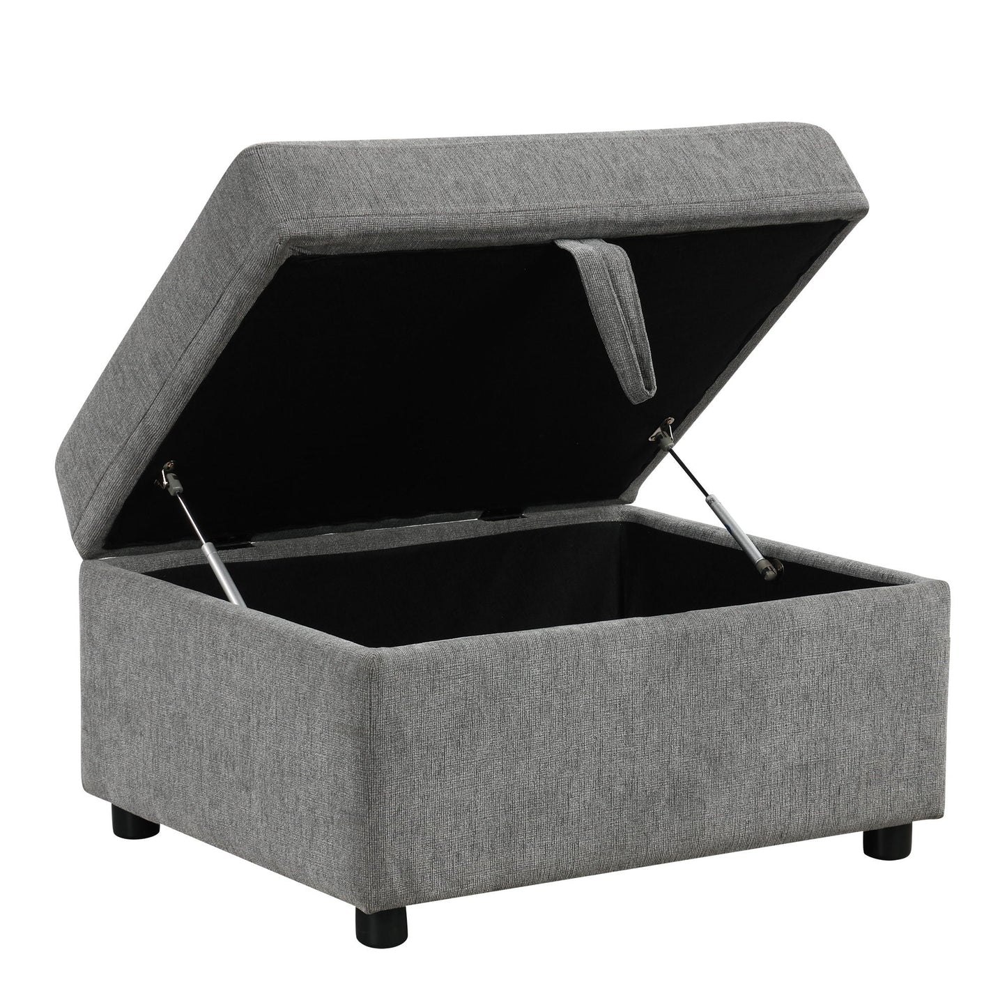 Movable Storage Ottoman Footrest For Living Room