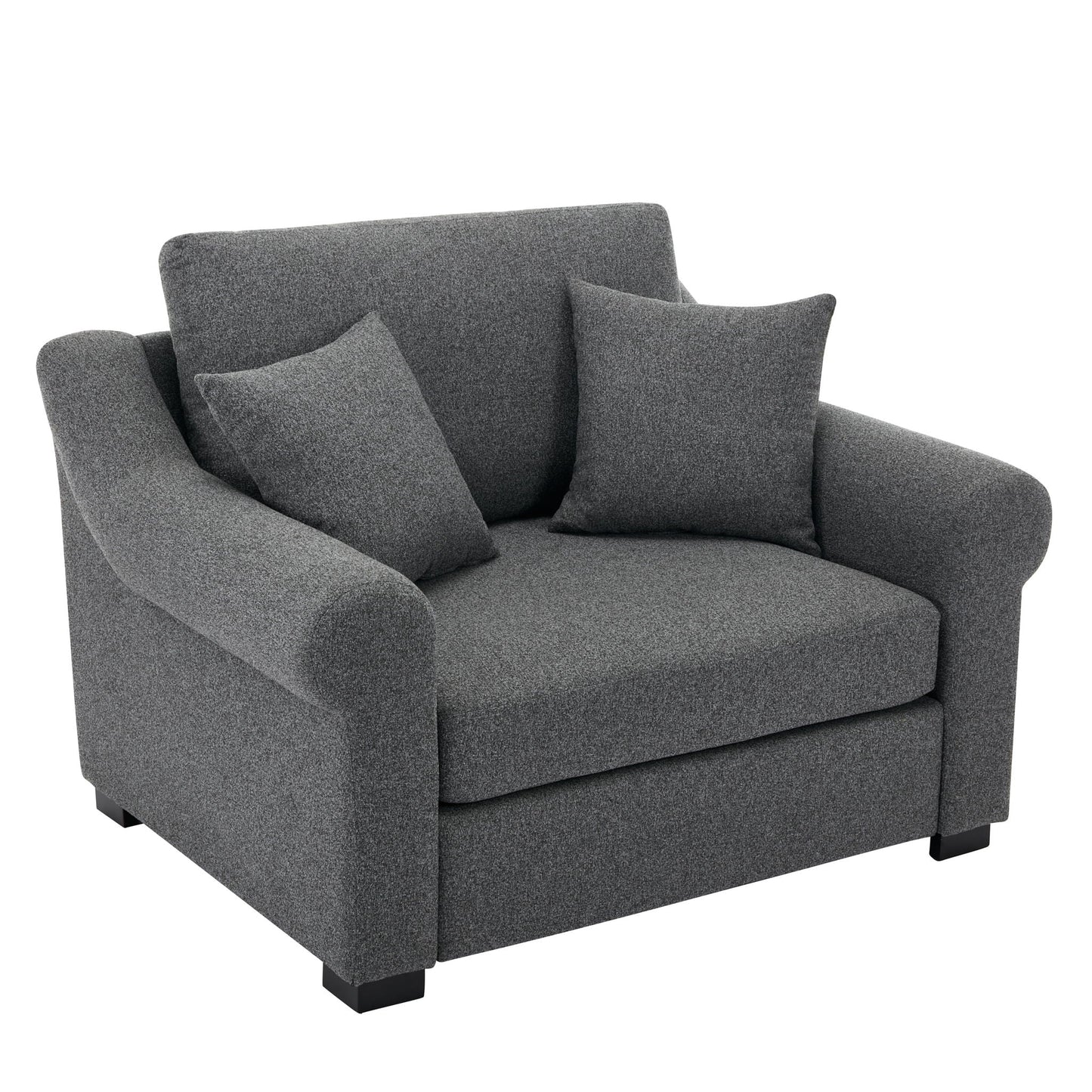 Modern Chenille Oversized Armchair, Chair And A Half, Single Sofa
