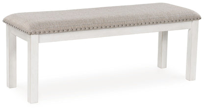 Robbinsdale - Large Upholstered Dining Room Bench - Antique White