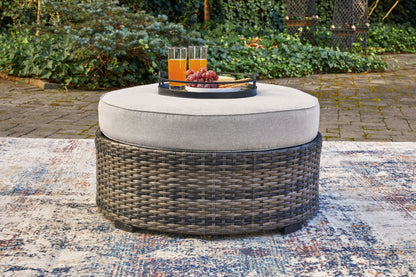 Harbor Court - Ottoman with Cushion - Gray