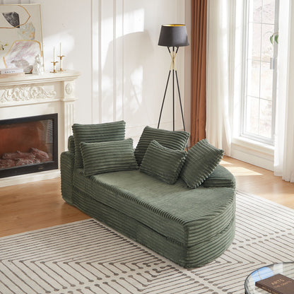 Semi Circular 2 In 1 Sofa Bed With Neck Pillow