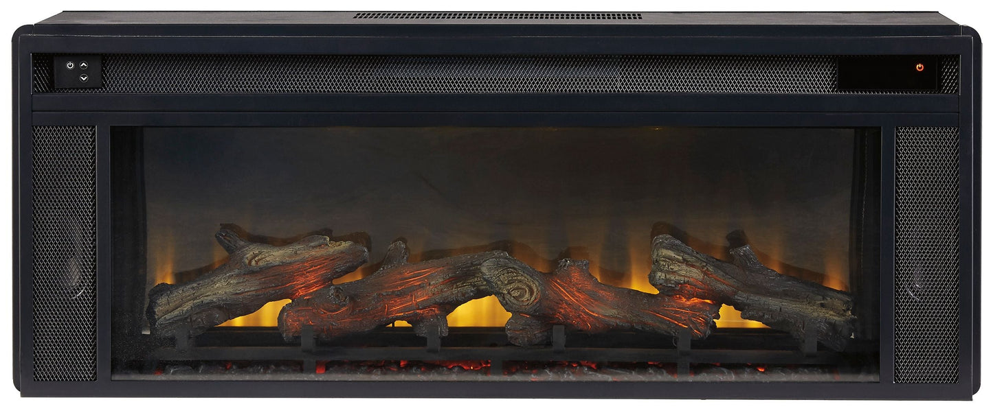 Entertainment - Black - Fireplace Insert - Rectangular