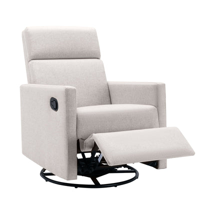 Modern Upholstered Rocker Nursery Chair Plush Seating Glider Swivel Recliner Chair