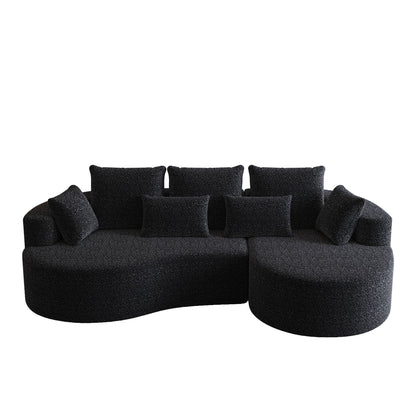 Curved Oversized Sectional Sofa With Extra Deep Seat