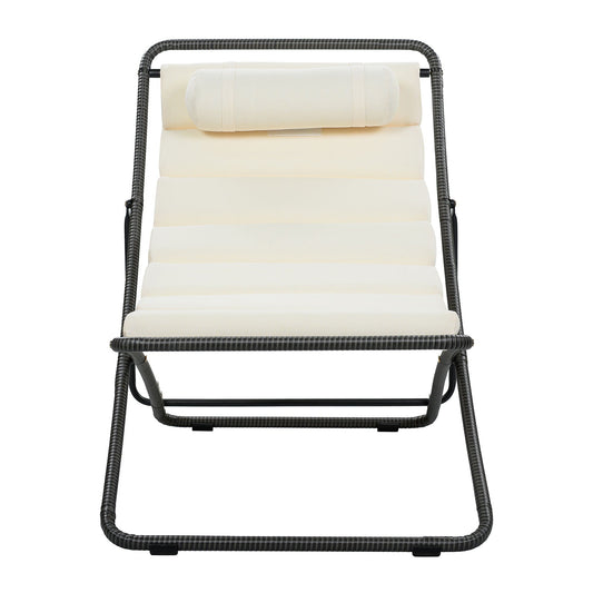 Outdoor Folding Chair With Adjustable Backrest (Set of 2)