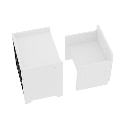 Montessori Weaning Table And Chair Set, Toddler Table With Adjustable Height - White