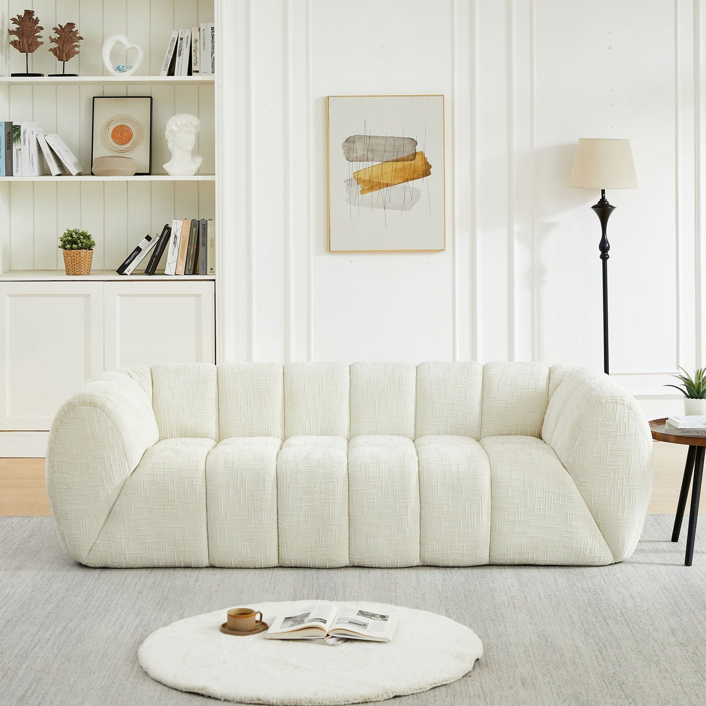 Modern Sofa With Piano Key Backrest