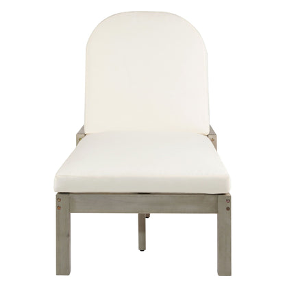 Outdoor Chaise Lounge With 5 Position Adjustable Backrest (Set of 2)
