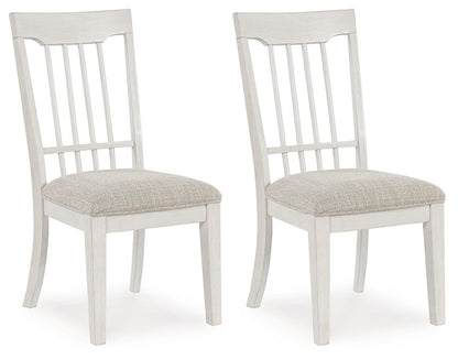 Shaybrock - Dining Upholstered Side Chair (Set of 2) - Antique White / Brown