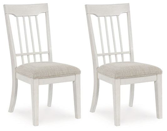 Shaybrock - Dining Upholstered Side Chair (Set of 2) - Antique White / Brown