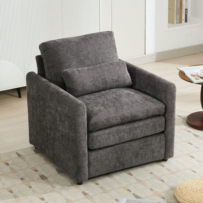 Cozy Upholstered Cushion Armchair For Living Room