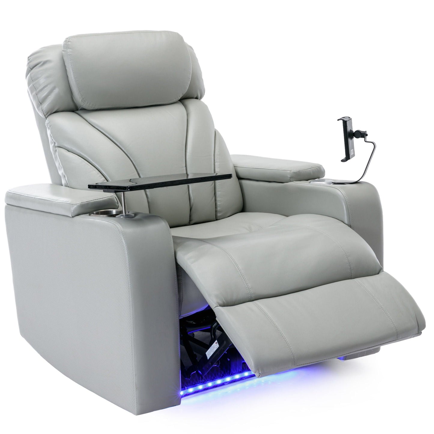 Power Motion Recliner Electric Power Recliner With USB Charging Port, Hidden Arm Storage, Convenient Cup Holder And Bluetooth Speaker