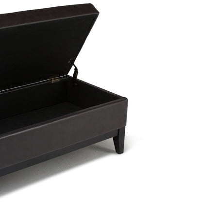 Oregon - Contemporary Storage Ottoman Bench With Tray