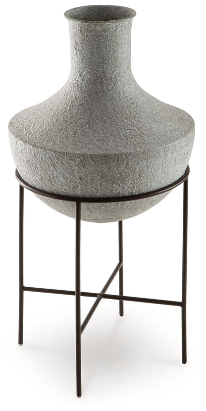 Estonbank - Vase - 30" - Distressed Cream