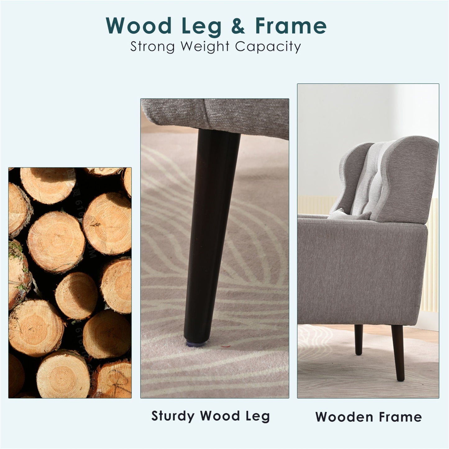 Modern Accent Chair, Arm Chairs For Living Room, Upholstered Mordern Armchair, Comfy Soft Padded Lounge Chair In Small Space, Bedroom, With Pillow, Solid Wood Leg