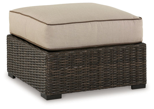 Coastline Bay - Ottoman With Cushion - Brown
