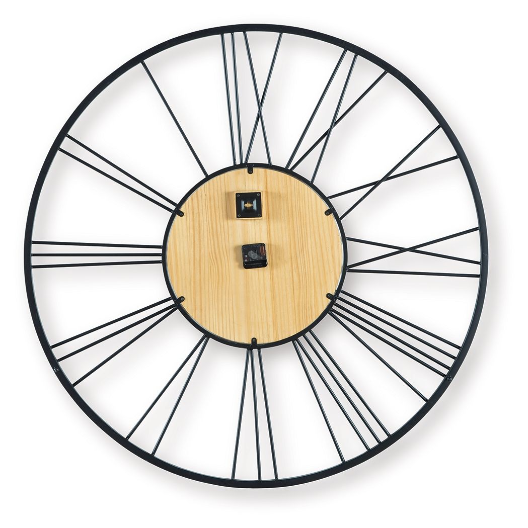 Brockett - Wall Clock - Black / Natural