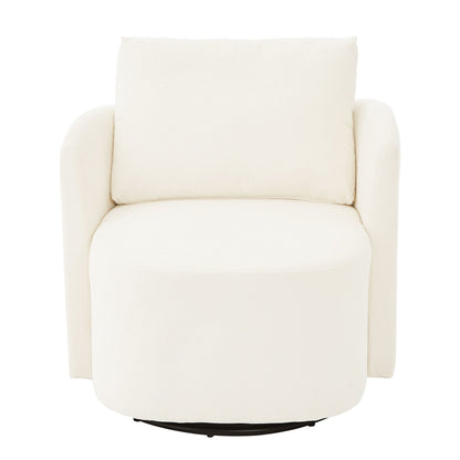 360° Modern Swivel Chair With Upholstered Curved Design