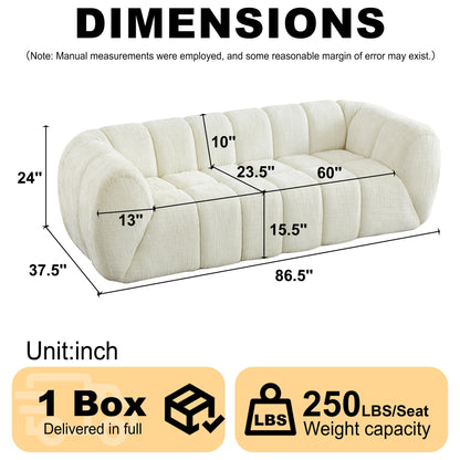 Modern Sofa With Piano Key Backrest
