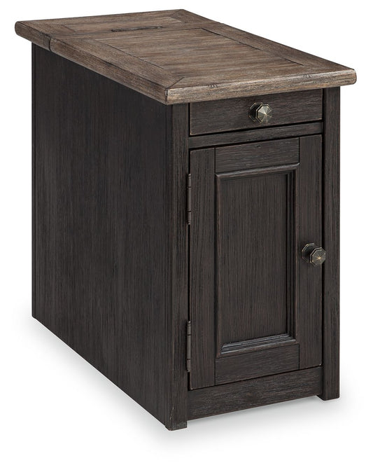 Tyler - Grayish Brown / Black - Chair Side End Table