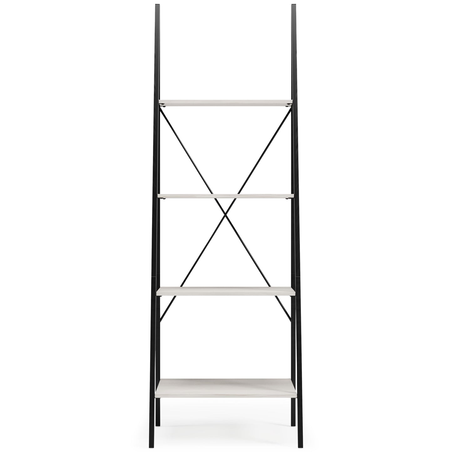 Bayflynn - White / Black - Bookcase - 4 Open Shelves