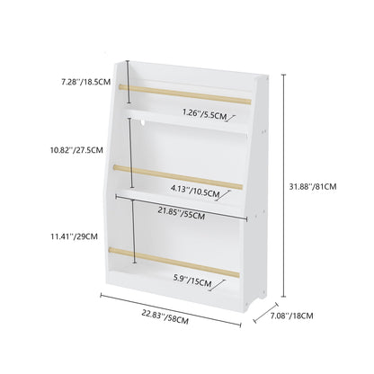 3 Tier Book Shelf, Compact Storage For Bedrooms