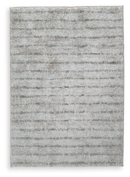 Laddway - 5' x 7' Rug - Cream / Green