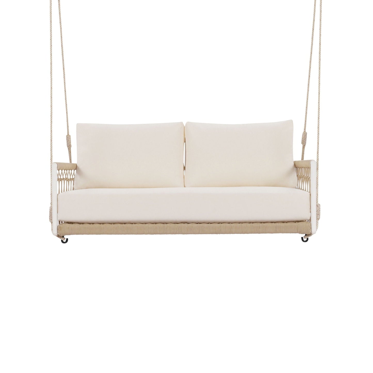 Outdoor Swing Sofa With Soft Cushions For Patio - Beige