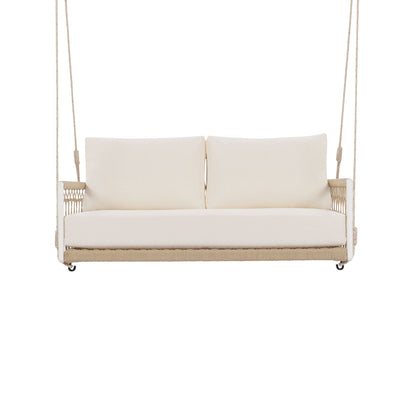 Outdoor Swing Sofa With Soft Cushions For Patio - Beige